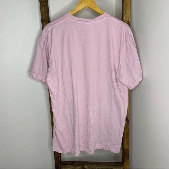 Comfort Colors Embroidered On The Rocks Pink Graphic T-Shirt XL - Picture 4 of 4